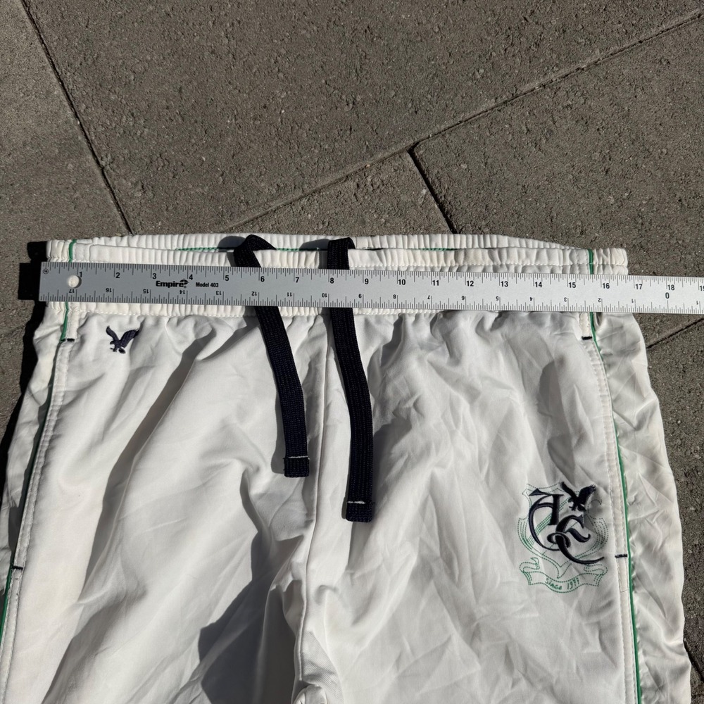 American Eagle Outfitters Sportswear White Track Pants Mens Large Vintage Style - Picture 5 of 8